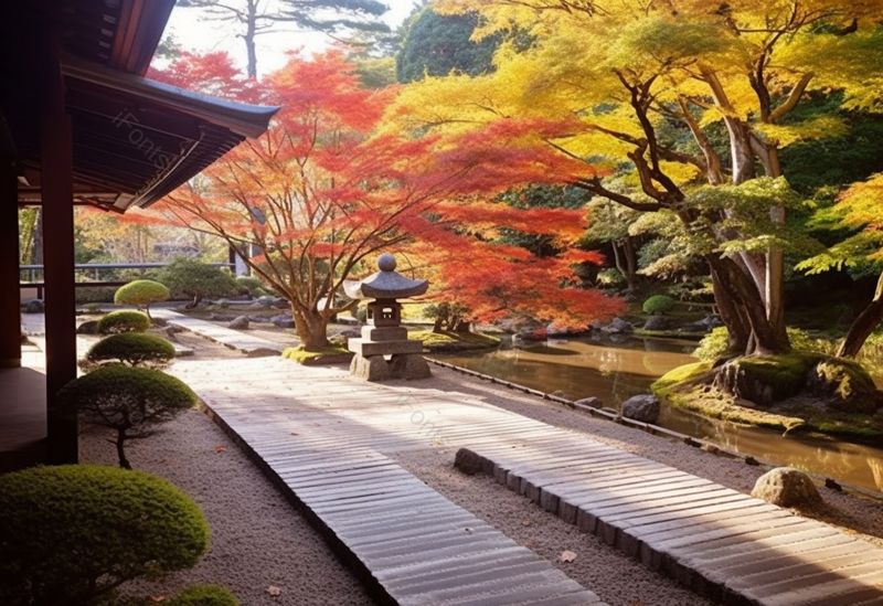 阳光下中式庭院植物美景摄影图背景,高清,摄影图,摄影图片,图片大全,摄影图免费下载